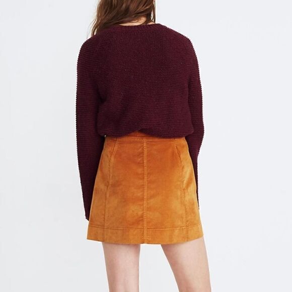 MADEWELL VELVETEEN A-LINE SKIRT SIZE 4 MSRP $88 - Picture 2 of 8
